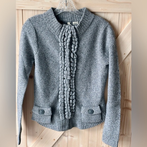 Moth Anthropologie Gray cardigan Sweater Size Medium - Picture 1 of 3